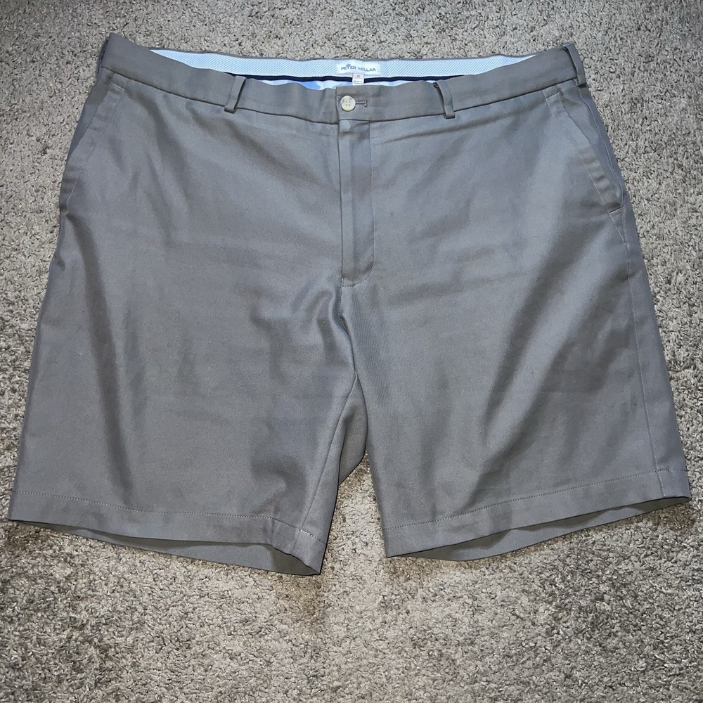 Peter Millar Mens Crown Sport Golf Shorts Grey EB82 Size 40 Performance Strecth